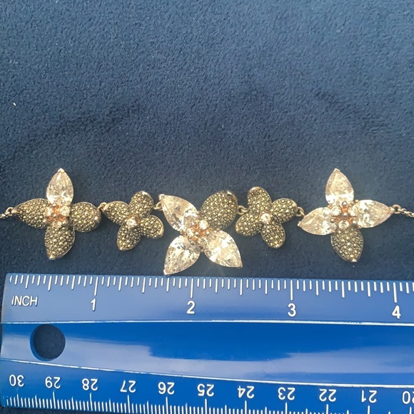 Judith Jack Rare Marcosite Crystal Flower Sterling Necklace - Picture 4 of 7